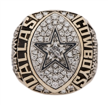 1992 Dallas Cowboys Super Bowl XXVII Champions Player Ring With Original Presentation Box- Presented To Dixon Edwards (Edwards LOA)